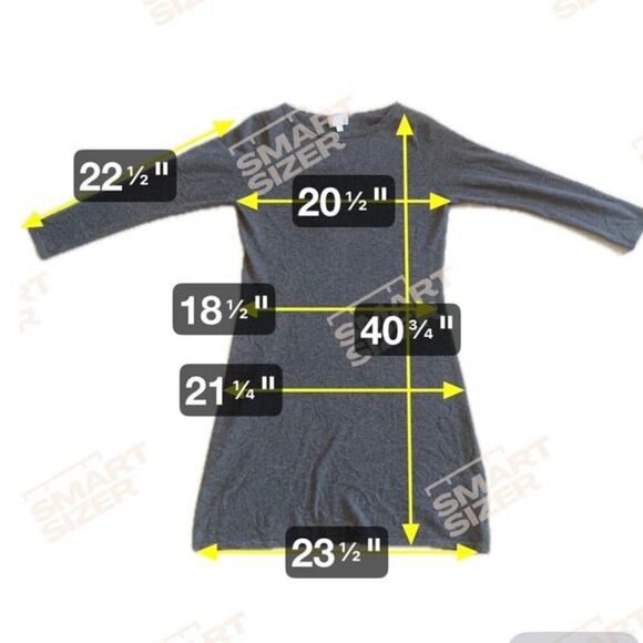 Pure Cashmere Simple Crewneck Long Sleeve Sweater Dress Charcoal Gray EUC XL - Picture 3 of 3